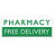 Signmission Pharmacy Free Delivery Banner, Single Sided, 48 in x 120 in, Vinyl, UV Resistant, Green/White B-120-30130 - alternate 1
